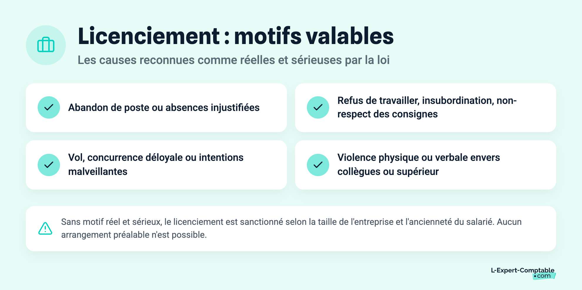 Licenciement : motifs valables